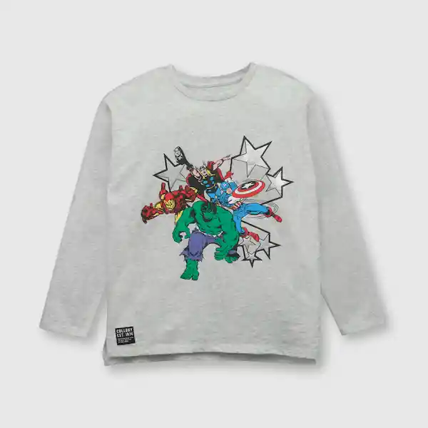 Polera Marvel Comics de Niño Light Melange Talla 4A Colloky