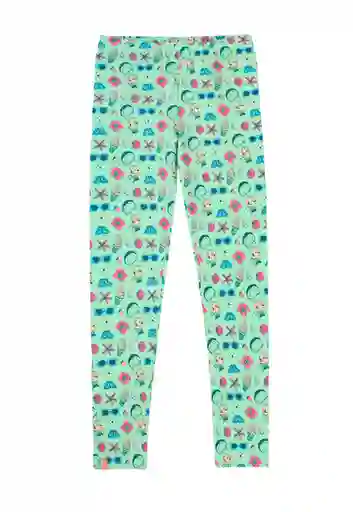 Leggins Junior Estampada Day to Day Niña Verde 12 782
