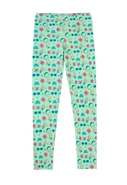 Leggins Junior Estampada Day to Day Niña Verde 12 782