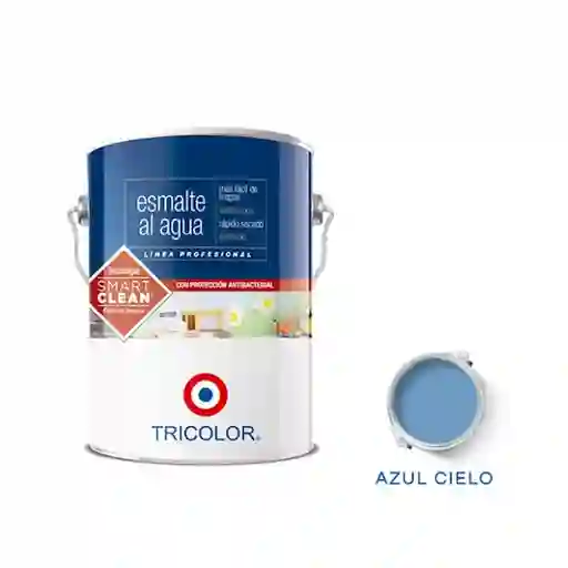 Tricolor Esmalte al Agua Profesional Azul Cielo 3.78 L