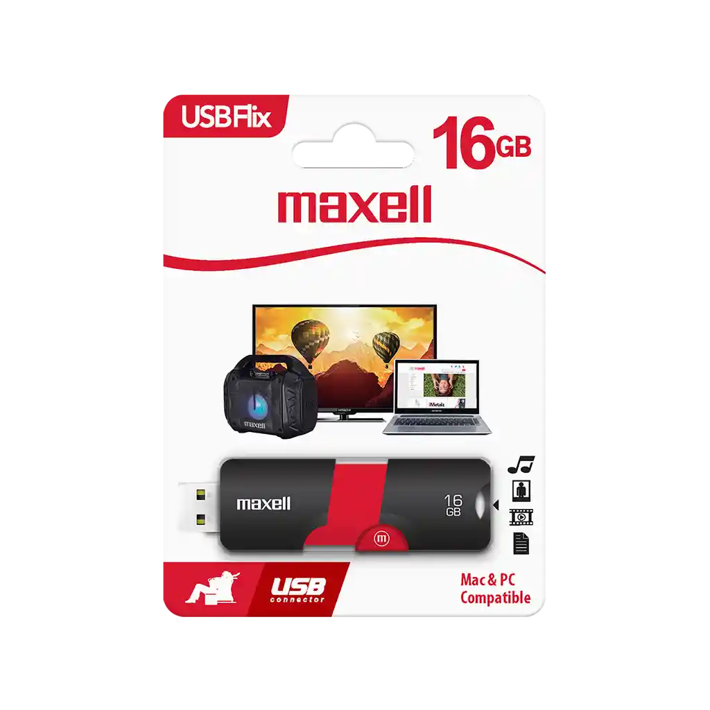 Maxell Pendrive 16Gb Usb Flix