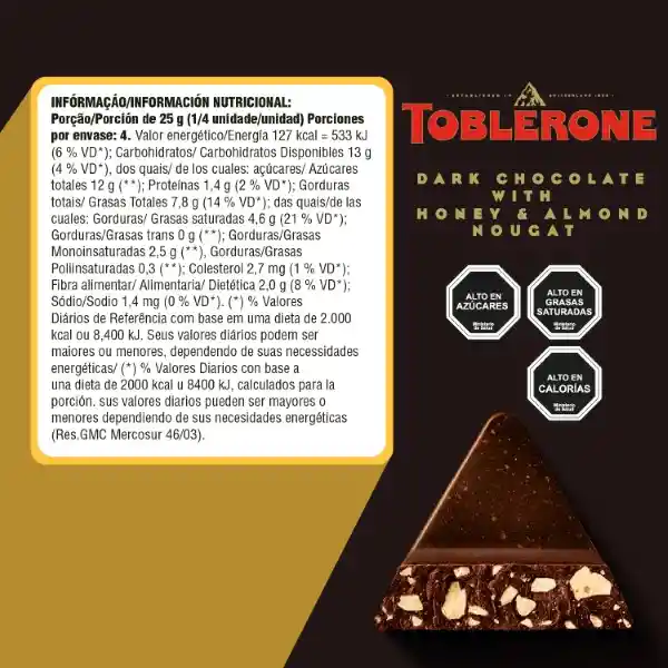 Toblerone Chocolate Amargo