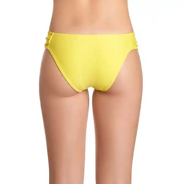 Bikini Calzón Con Drapeado Amarillo Talla XXL Samia