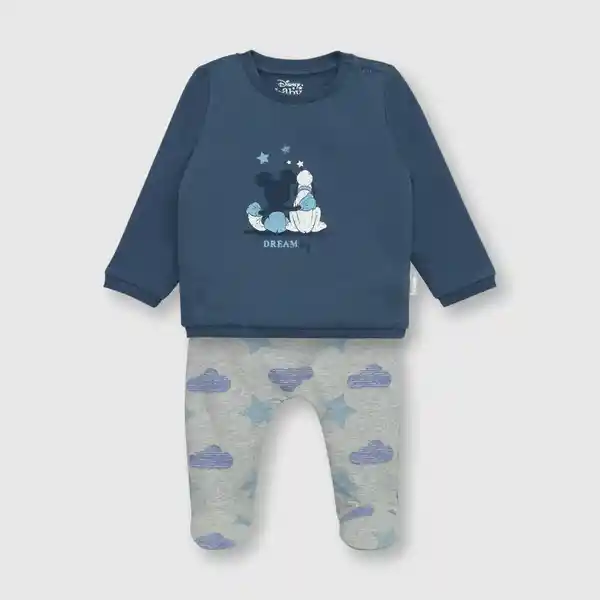 Pijama Clemente Mickey de Bebé Niño Denim Talla 0/3M Colloky