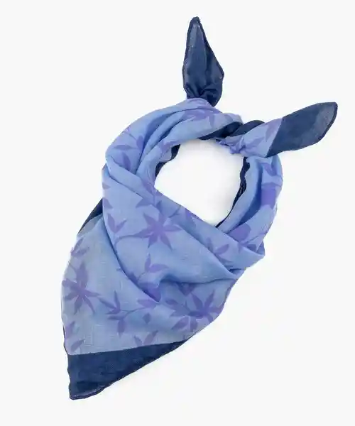 Lounge Bandana Relounge Flores Con Hojas Celeste