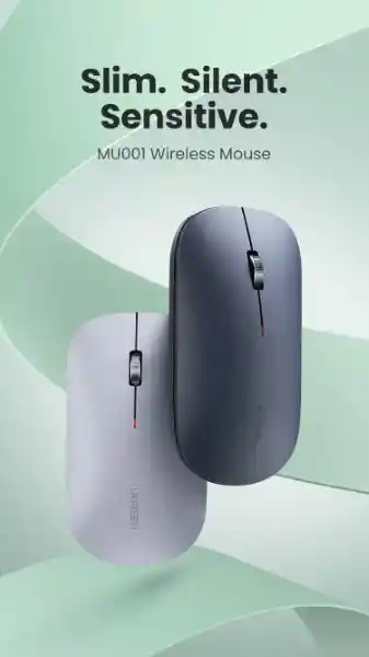Ugreen Mouse Inalámbrico Slim Gris Modelo MU001