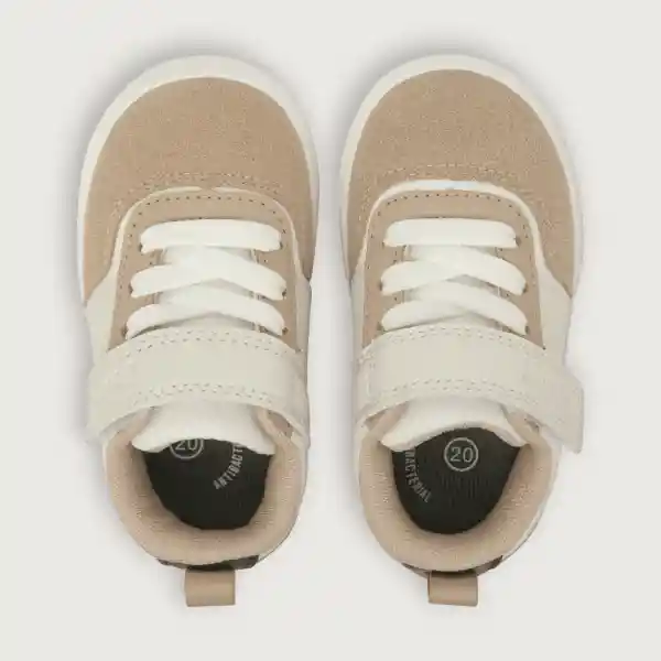 Zapatillas Urbana Velcro Elástico Niño Beige Talla 21 Opaline