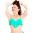 Bikini Estilo Sostén Con Flecos Verde Talla XL Samia