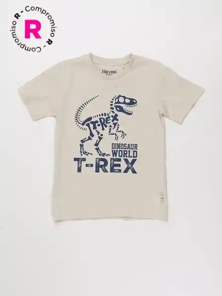 Harvest Polera Manga Corta pp Es Beige 8 V26