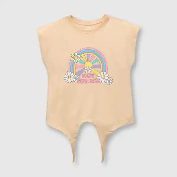 Polera Arcoíris de Bebé Niña Damasco Talla 18/24M Colloky