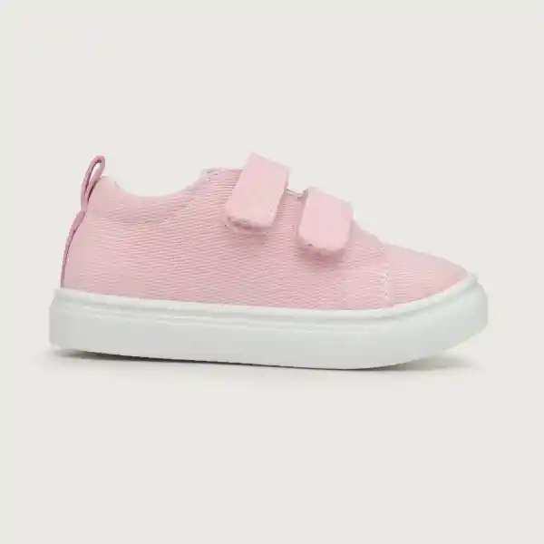 Zapatillas Urbana Lona Doble Velcro Niña Rosado Talla 23 Opaline