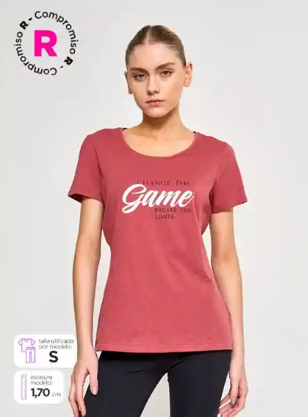 Revup Polera Manga Corta Navid Mujer Rosado S SS24