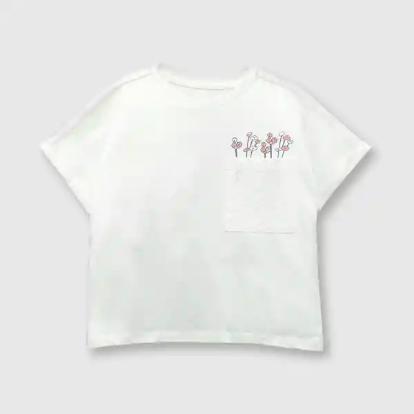 Polera Romántica de Niña Off White Talla 2A Colloky