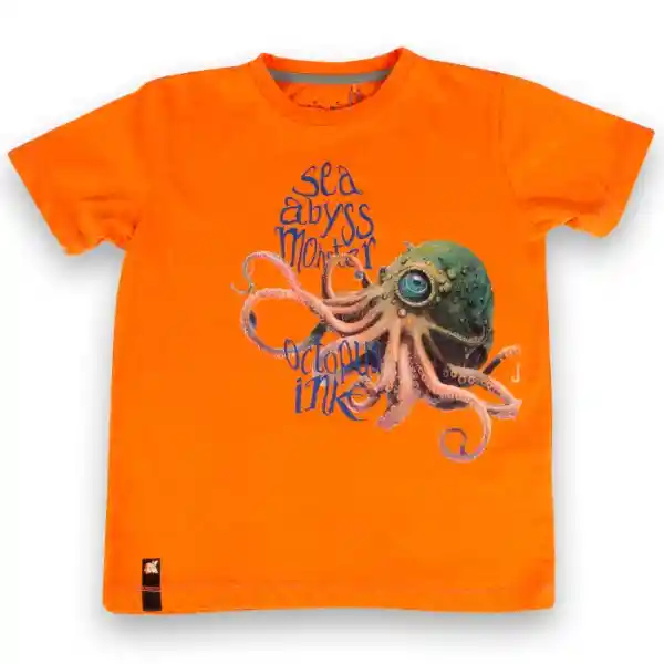 Polera Niño Naranja Talla 12 A Pvy663-23Nar Pillín