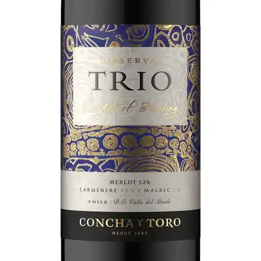 Trio Vino Tinto Concha y Toro Varietal Merlot