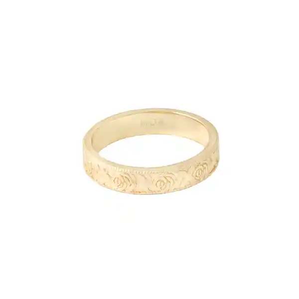 Anillo Rosas Baño de Oro Talla 5 Noa Joyas