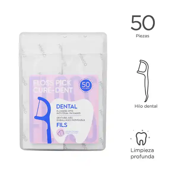 Hilo Dental Liso y Delgado Con Paquetes Individuales Miniso