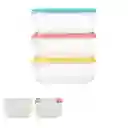 Miniso Set de Contenedor Plástico Color Mixto Capacidad 650 mL