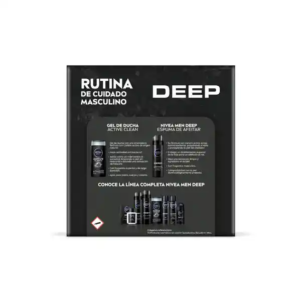 Nivea Men Kit Deep Espuma de Afeitar + Gel de Ducha