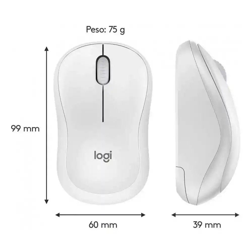 Mouse Silencioso M220 Logitech Profesional Blanco