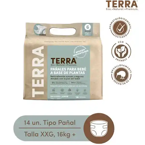 Terra Pañal Biodegradable Terra Talla XXG - TE106