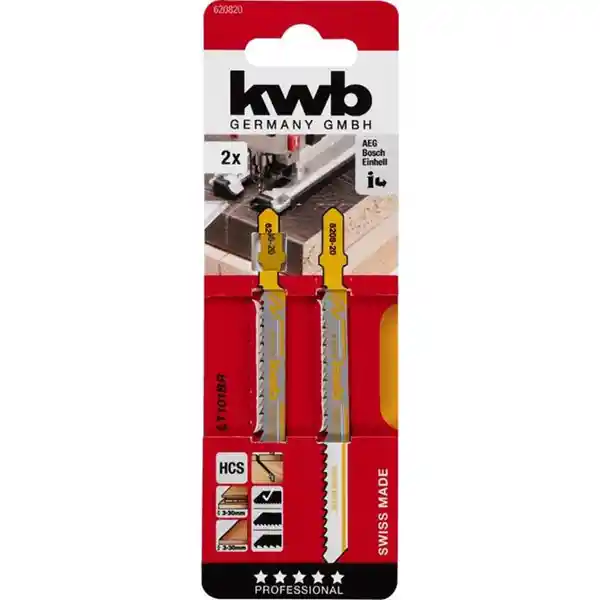 KWB hoja de sierra madera diente inverso t101br (diente 2 mm)