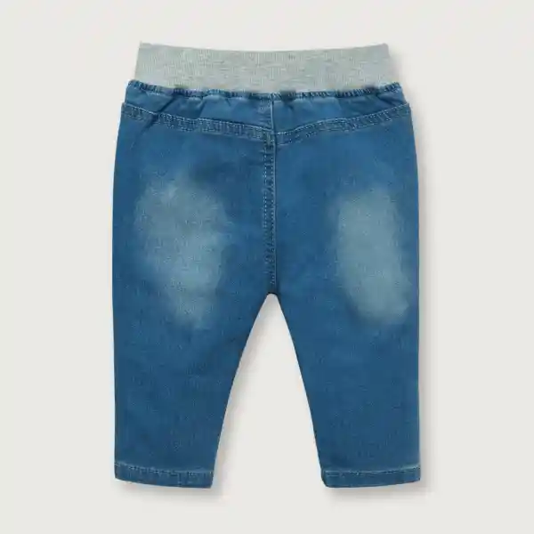 Jean Pretina Rib Azul de Bebé Niño Talla 3M Opaline