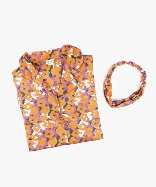 Set Pijama Camisa Windy Flower Orange XS Lounge