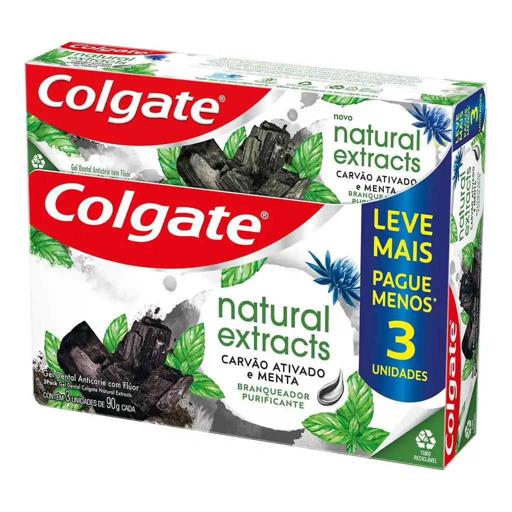 Colgate Creme Dental Natural Extracts Carvão Ativado