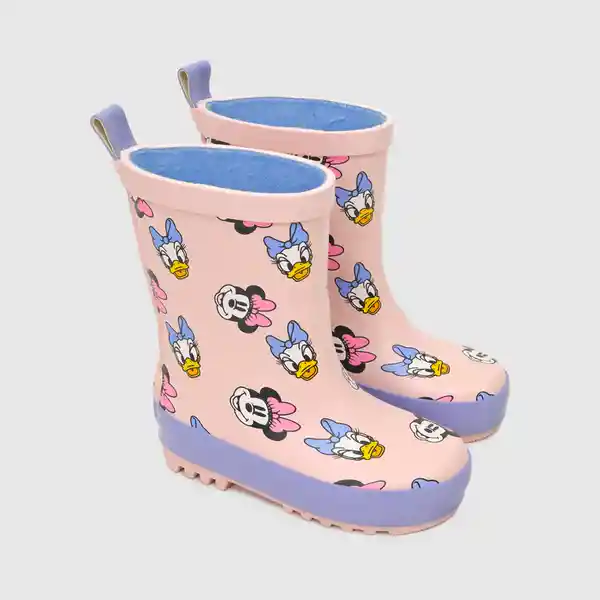 Botas de Agua Minnie Para Niña Rosada Talla 25 Colloky