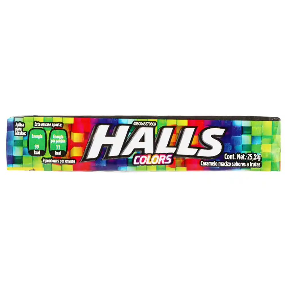 Halls Caramelo Duro Sabor A Frutas 9 Un