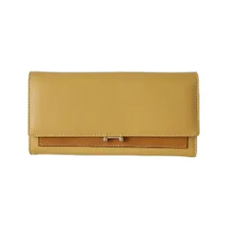 Miniso Billetera de Mujer Con Parche de Gamuza y Decoracion Bege