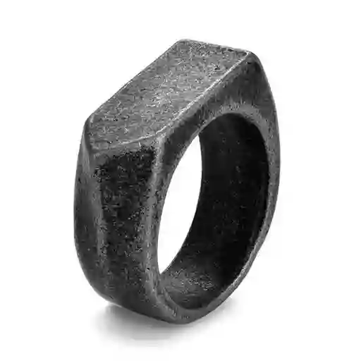 Anillo Hombre Envejecido Tope Plano Tipo Sello Flecha