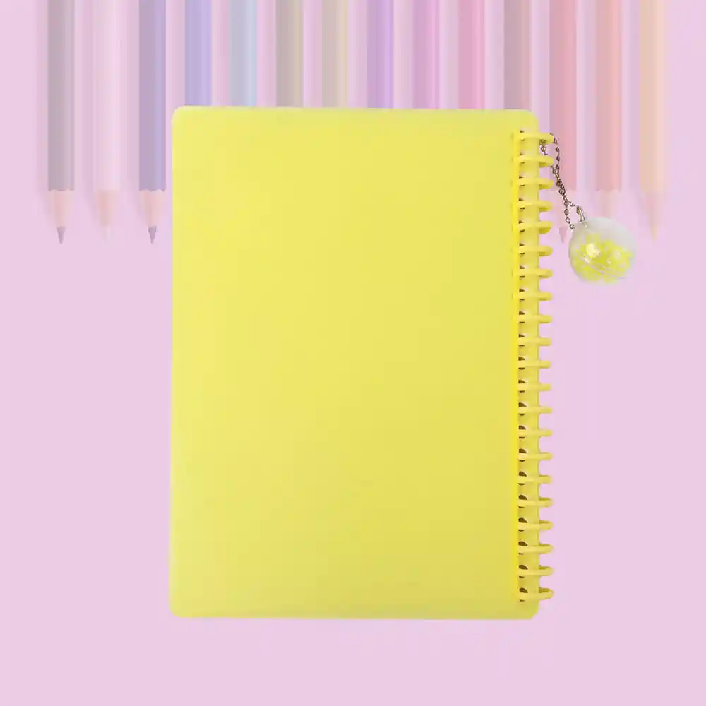 Miniso Cuaderno Liso de Espiral Amarillo