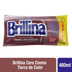 Brillina Cera Crema Brillante Tierra Color
