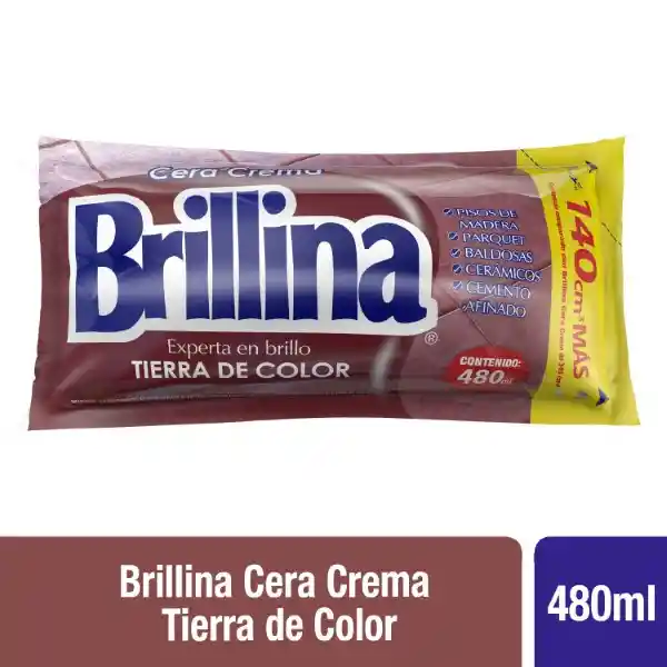 Brillina Cera Crema Brillante Tierra Color