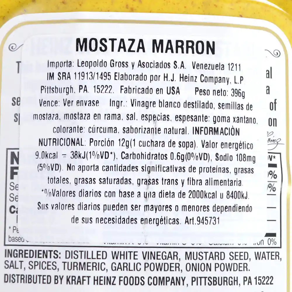 Heinz Mostaza Spicy Brown Pet