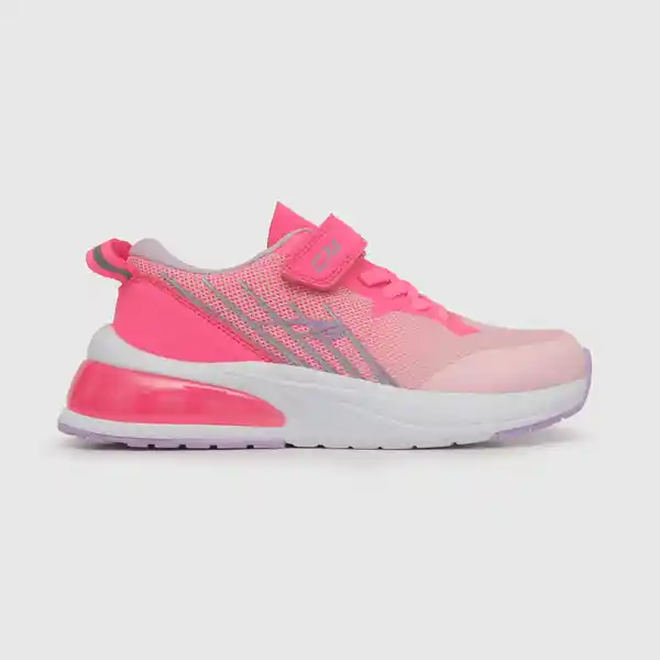 Zapatillas Deportiva de Niña Fucsia/Blanco Talla 31 Colloky