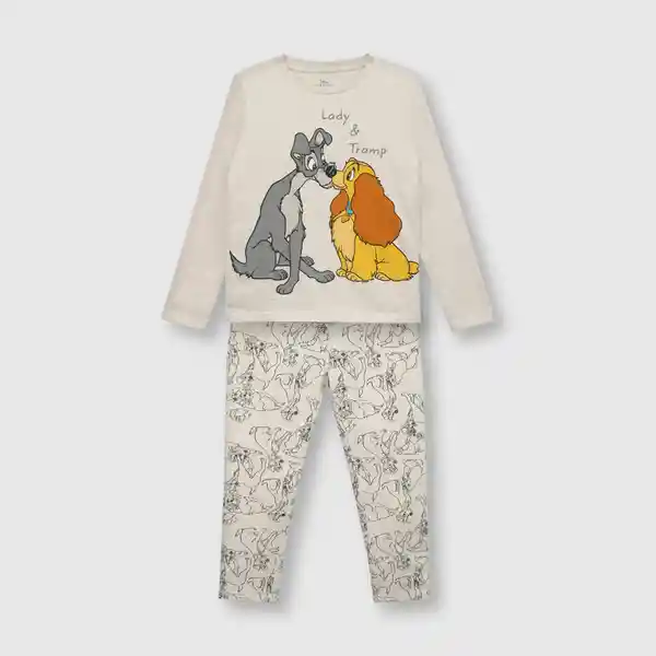 Pijama de Algodón Lady And Tramp Niña Beige Talla 3A Colloky