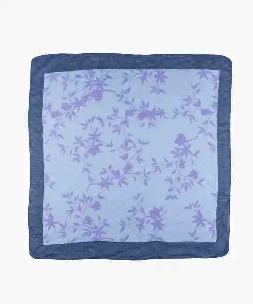 Lounge Bandana Relounge Flores Con Hojas Celeste