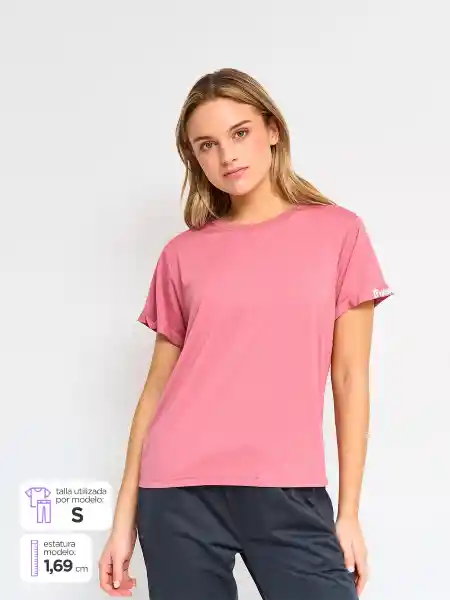 Revup Polera Manga Corta Cosy Mujer Rosa M SS25