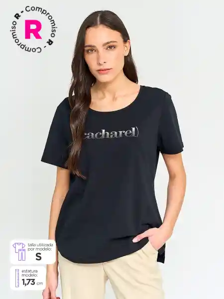 Cacharel Polera Manga Corta Tari 5 e Ess Negro XL S25