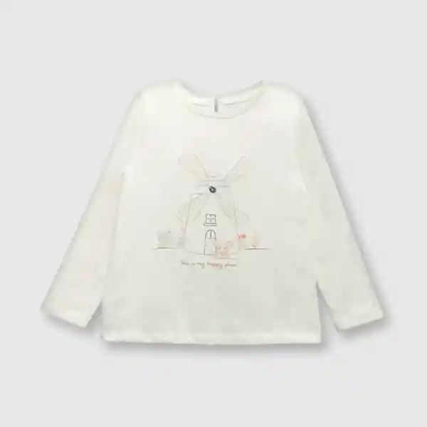 Polera de Bebé Niña Molino Off White Talla 6/9M Colloky