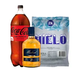 Combo Mistral 1 L + Coca-Cola Zero 3 L + Hielo 2 Kg