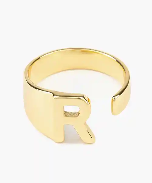 Lounge Anillo Ajustable Letra R Dorado