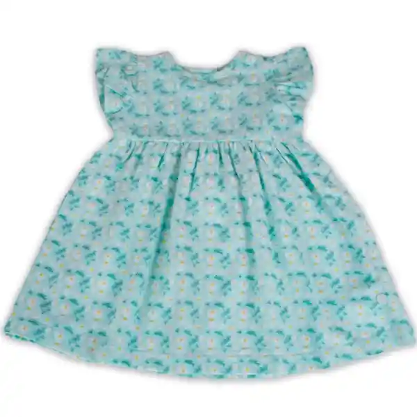 Vestido Bebé Niña Menta Talla 9 M