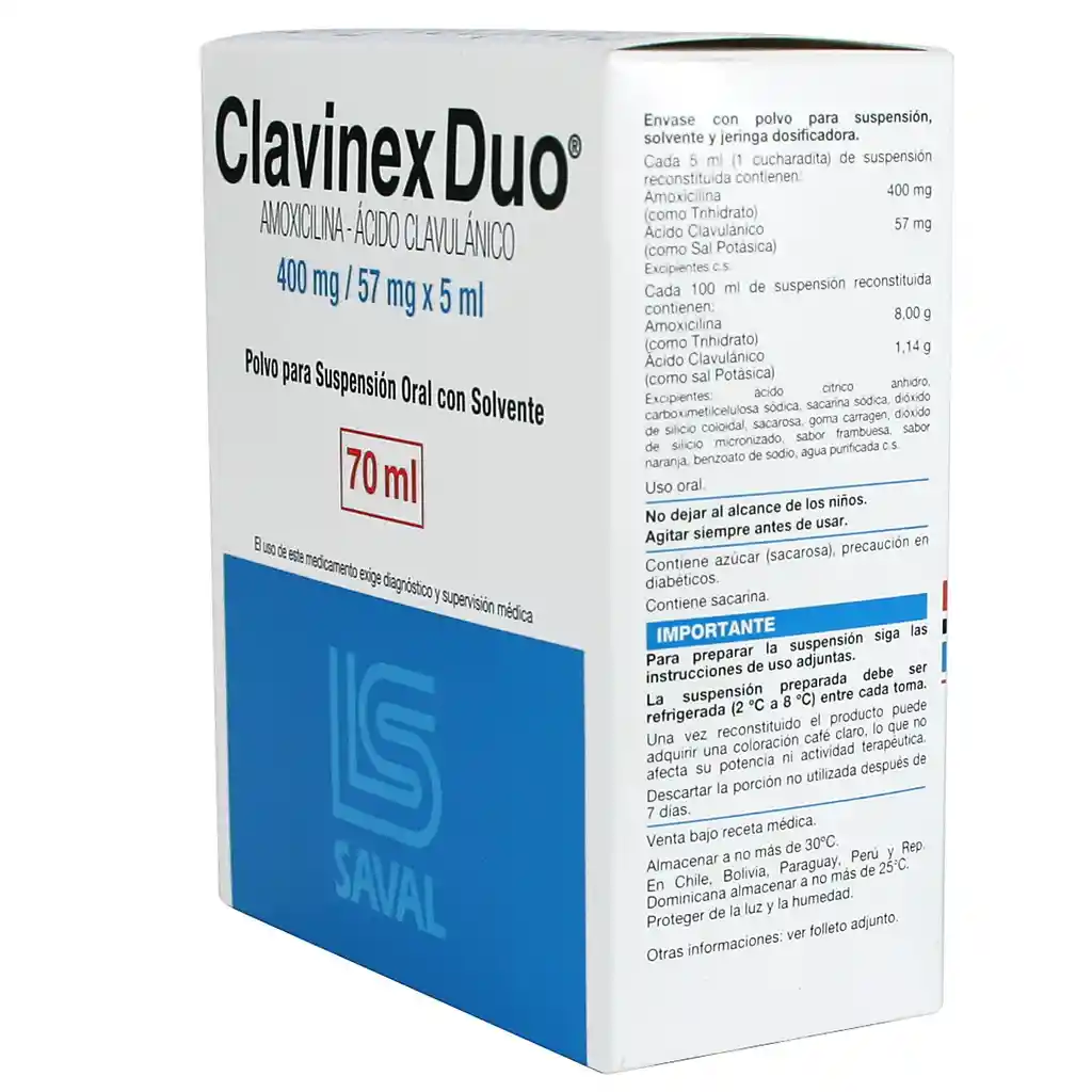 Clavinex Duo Polvo para Suspensión Oral