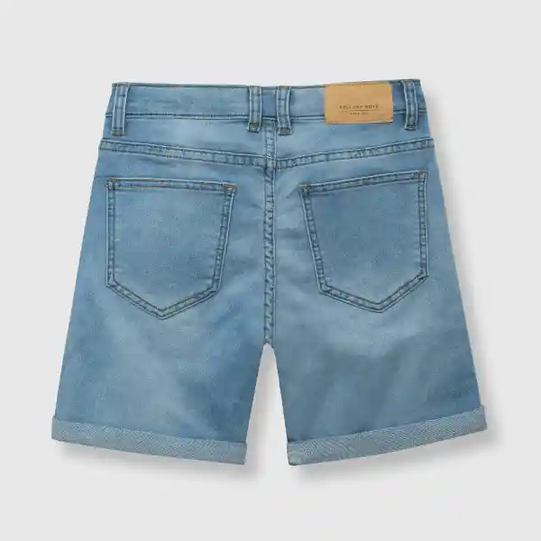 Bermuda Elasticado de Niño Light Blue Talla 6A Colloky