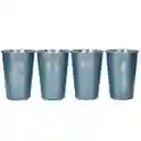 Set Vasos Acero Azul Flora Chilena 480 mL Atakama Outdoor