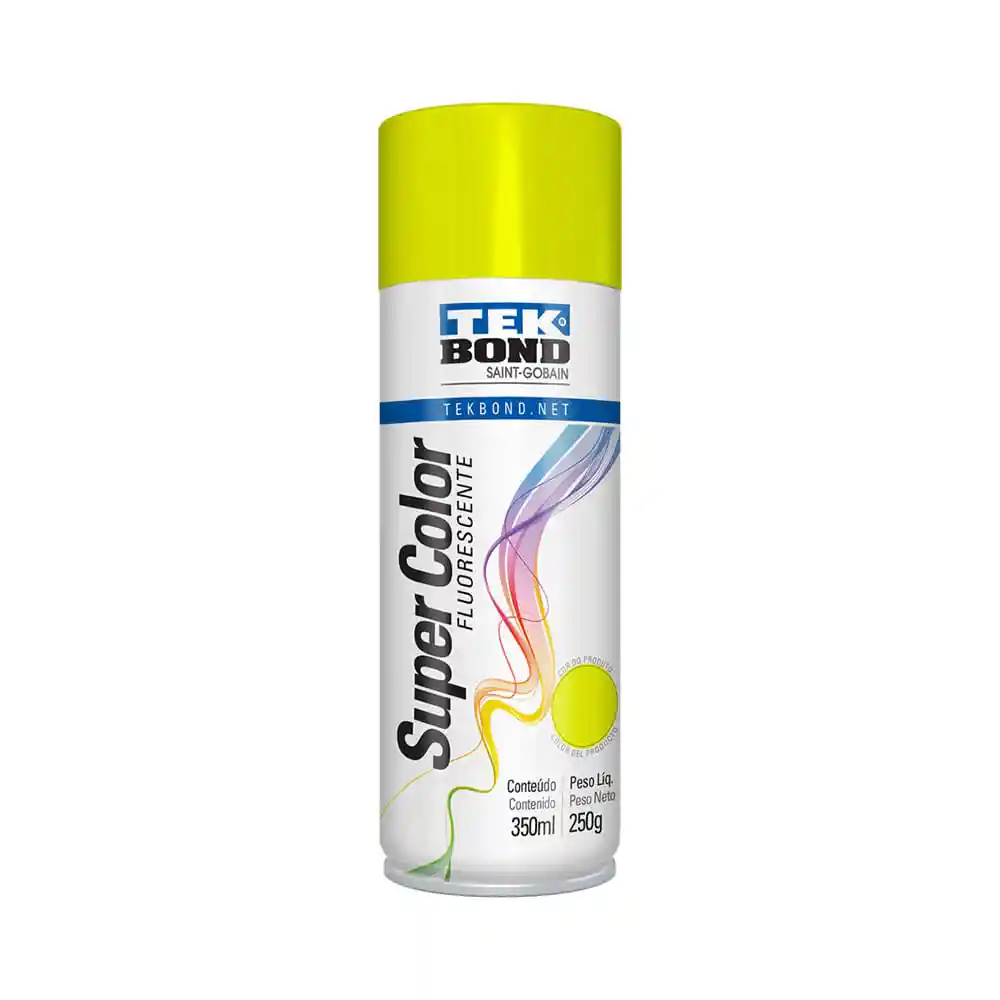 Tekbond Pintura Acrilica Aerosol Fluorescente Amarillo 350 mL